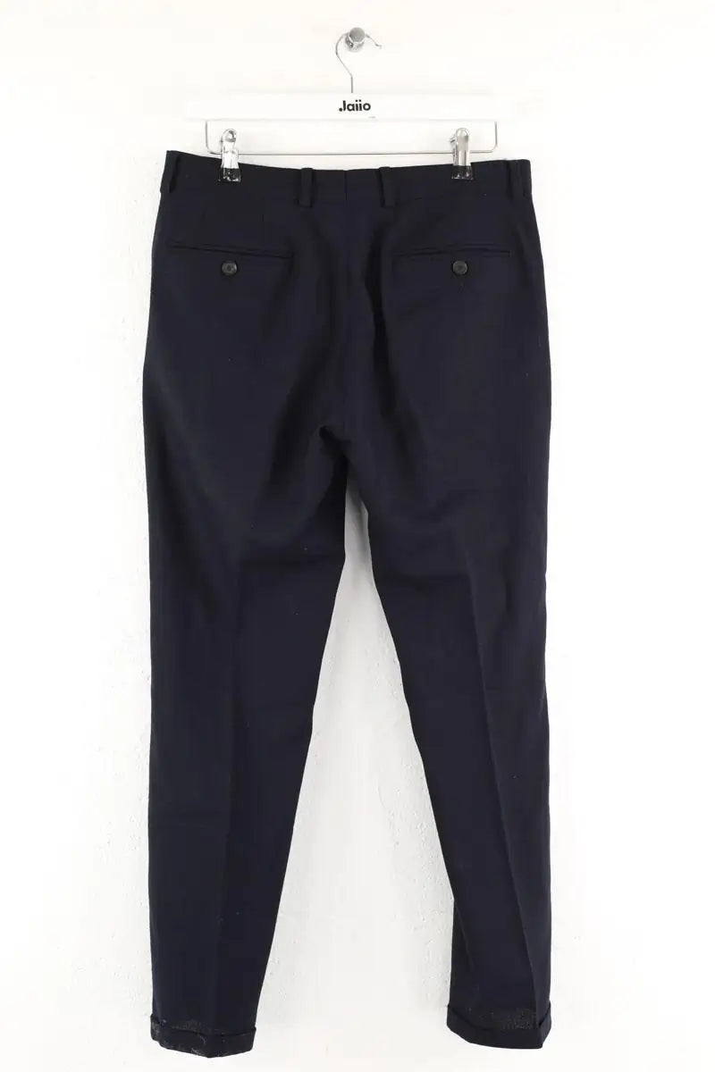 Pantalon droit Sandro Marine en Laine
