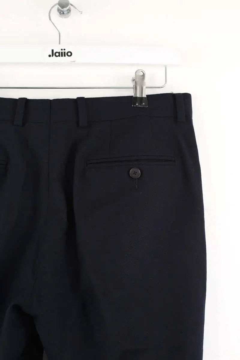 Pantalon droit Sandro Marine en Laine
