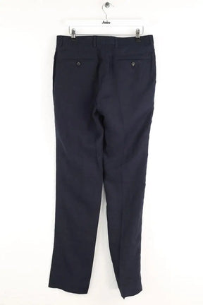 Pantalon droit Sandro Marine en Laine