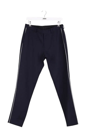 Pantalon droit Sandro Marine en Laine, taille S - Seconde Main