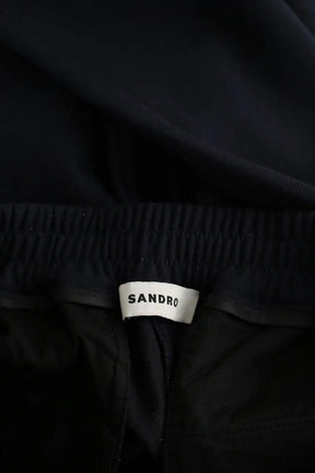 Pantalon droit Sandro Marine en Polyester