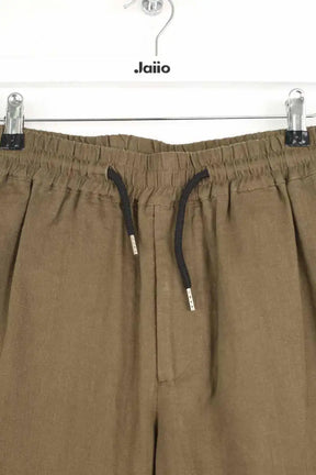 Pantalon droit Sandro Marron en Lin