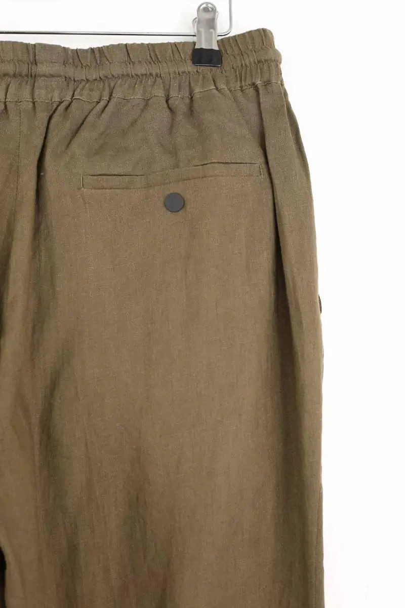 Pantalon droit Sandro Marron en Lin