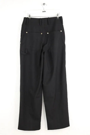 Pantalon droit Sandro Noir en Laine