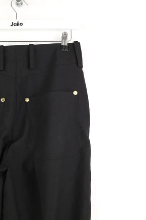 Pantalon droit Sandro Noir en Laine