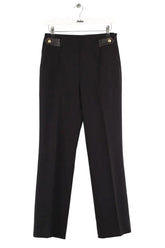 Pantalon droit Sandro Noir en Polyester, taille M - Seconde Main