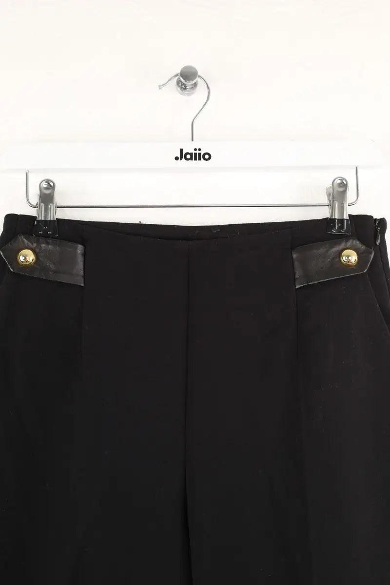 Pantalon droit Sandro Noir en Polyester
