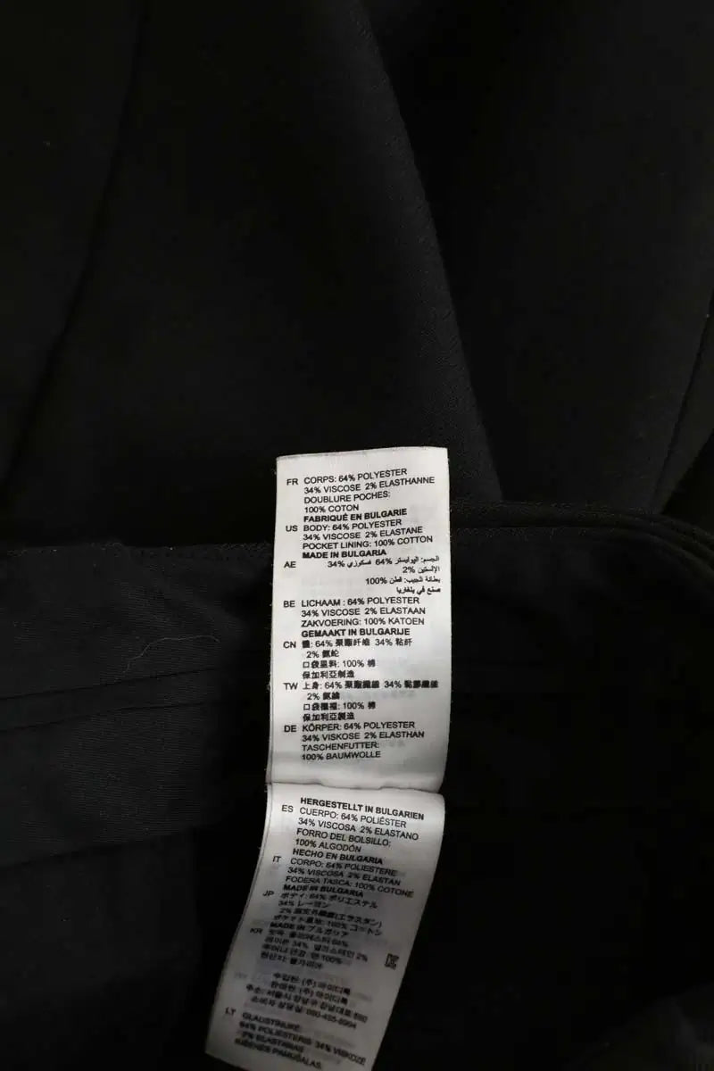 Pantalon droit Sandro Noir en Polyester