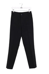 Pantalon droit Sandro Noir en Synthétique, taille S - Seconde Main