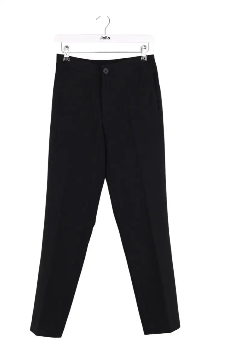 Pantalon droit Sandro Noir en Synthétique, taille S - Seconde Main