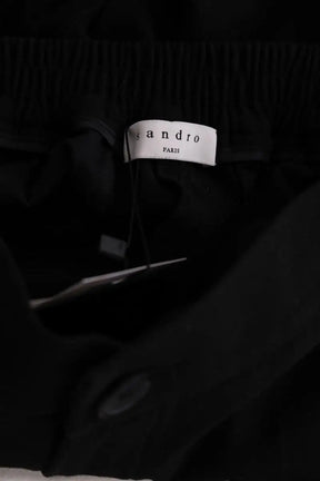 Pantalon droit Sandro Noir en Synthétique