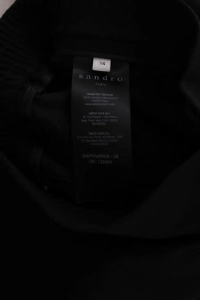 Pantalon droit Sandro Noir en Synthétique