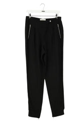 Pantalon droit Sandro Noir en Viscose, taille M - Seconde Main