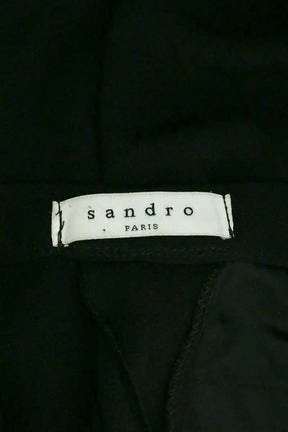 Pantalon droit Sandro Noir en Viscose