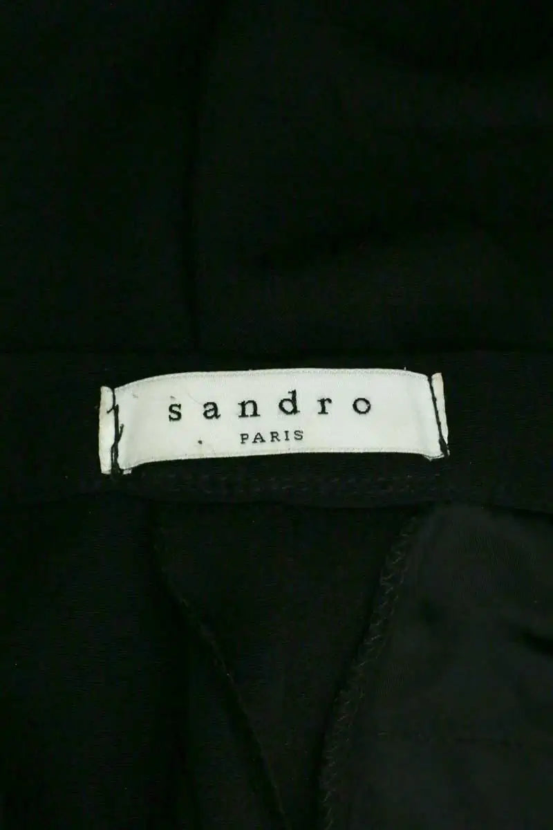 Pantalon droit Sandro Noir en Viscose