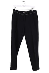 Pantalon droit Sandro Noir en Viscose, taille M - Seconde Main