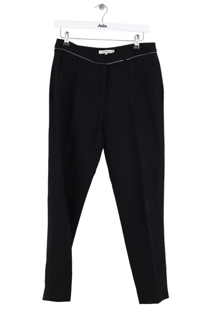 Pantalon droit Sandro Noir en Viscose, taille M - Seconde Main