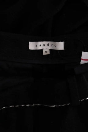 Pantalon droit Sandro Noir en Viscose