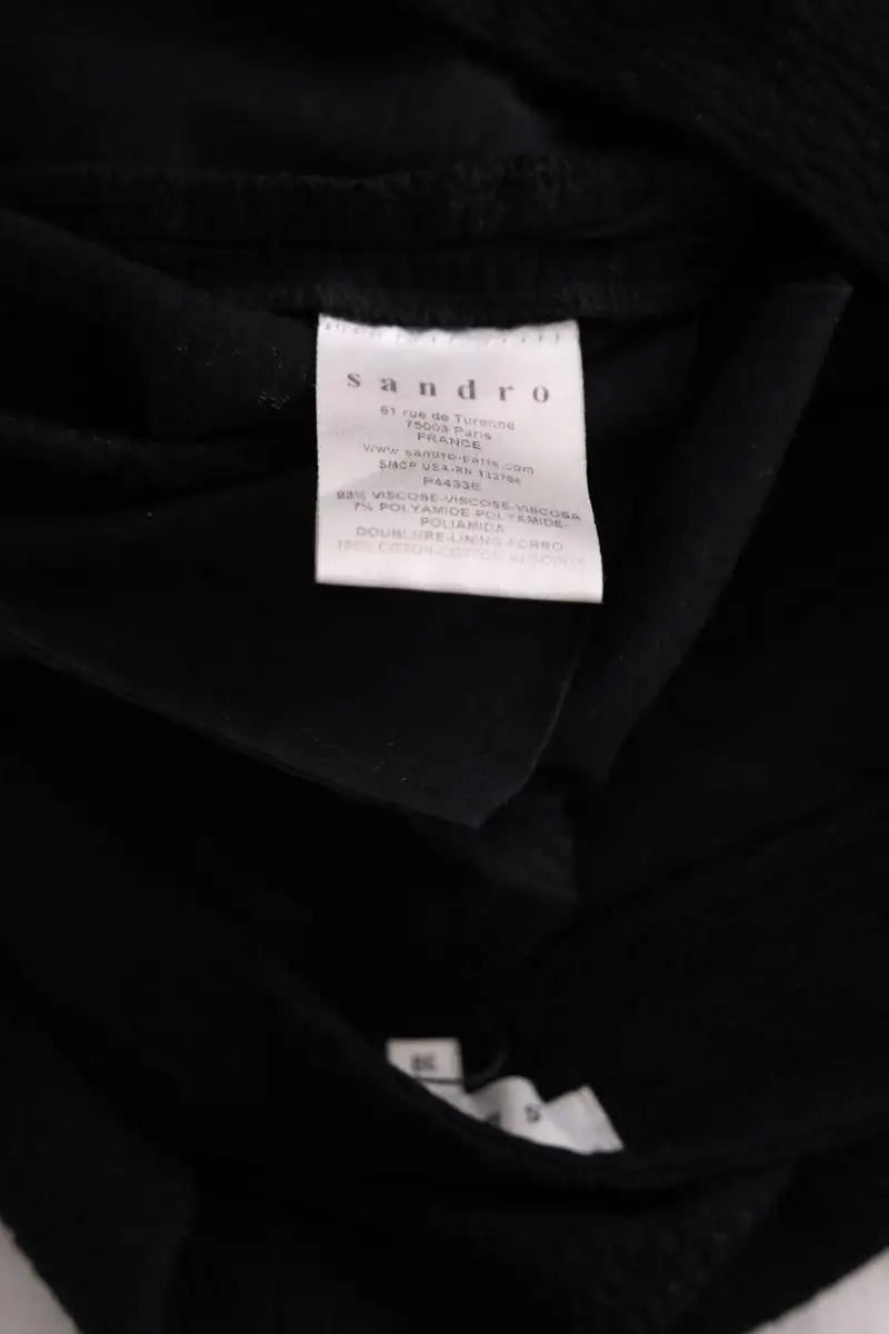 Pantalon droit Sandro Noir en Viscose