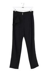 Pantalon droit Sandro Noir en Viscose, taille XS - Seconde Main
