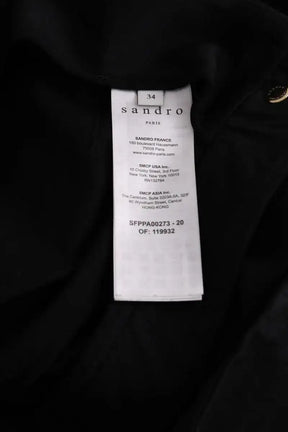 Pantalon droit Sandro Noir en Viscose
