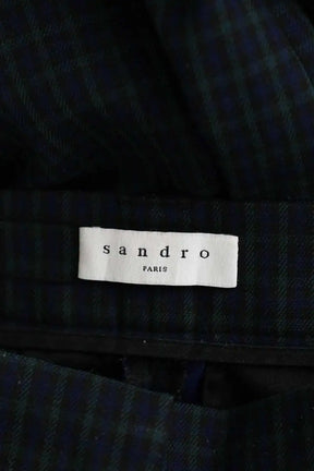 Pantalon droit Sandro Vert en Synthétique