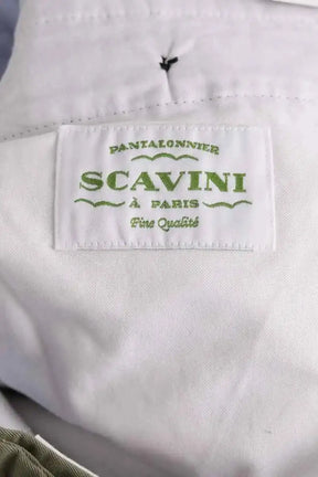 Pantalon droit Scavini Vert en Coton