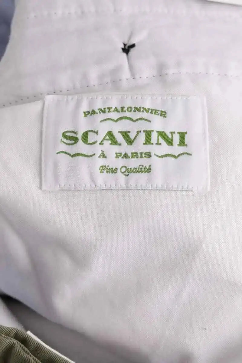 Pantalon droit Scavini Vert en Coton