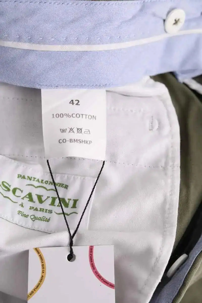 Pantalon droit Scavini Vert en Coton