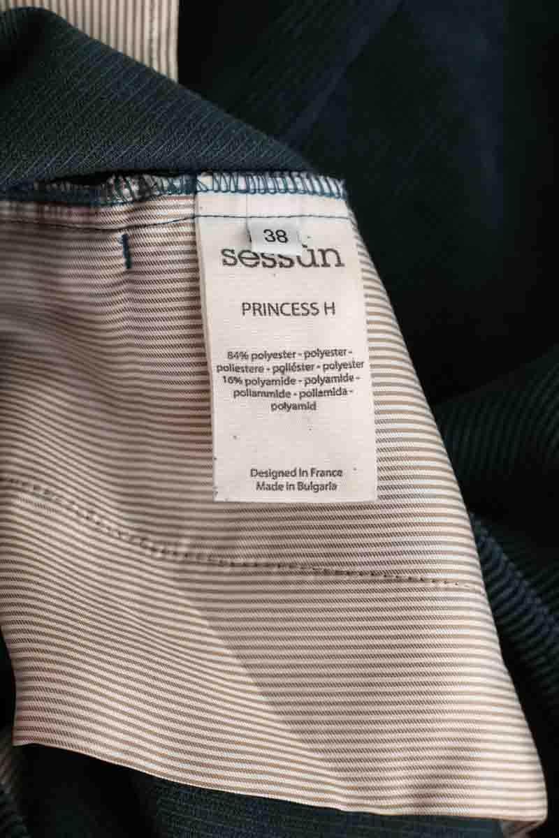 Pantalon droit Sessun Princess Vert en Coton
