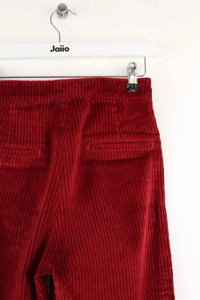 Pantalon droit Sézane Bordeaux en Coton