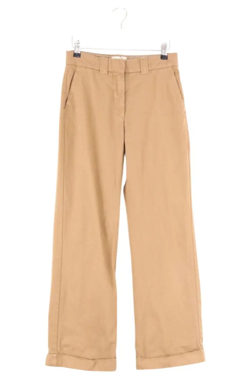 Pantalon droit Sézane Camel en Coton, taille XS - Seconde Main