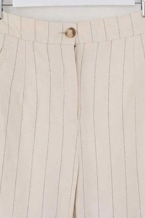 Pantalon droit Sézane Ecru en Coton