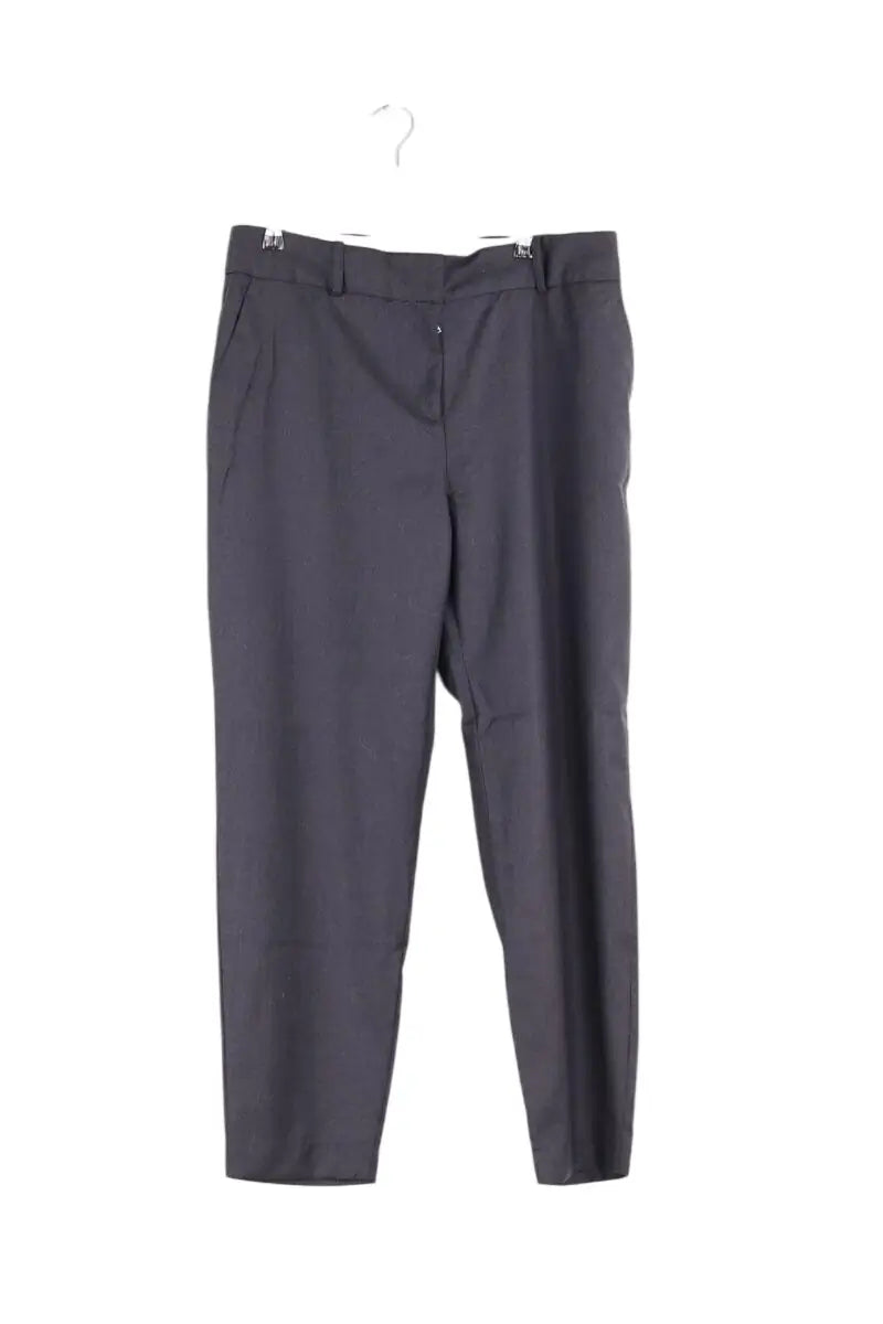 Pantalon droit Sézane Gris en Laine, taille XL - Seconde Main