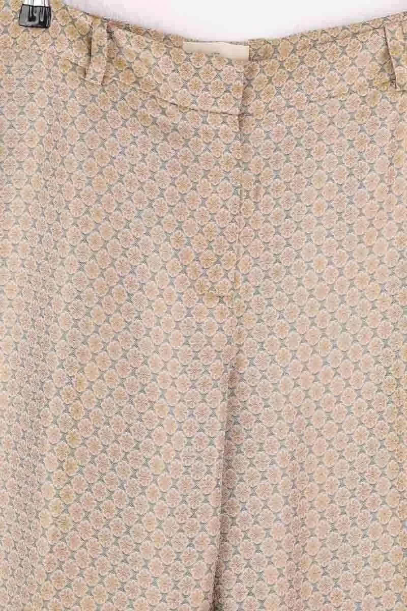 Pantalon droit Sézane Jaune en Synthétique