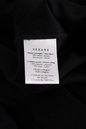 Pantalon droit Sézane Noir en Coton