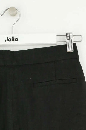 Pantalon droit Sézane Noir en Lin