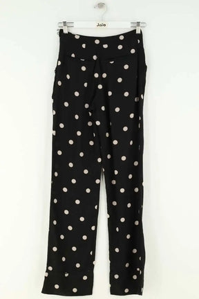 Pantalon droit Sézane Noir en Soie