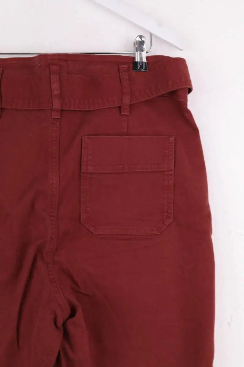 Pantalon droit Sézane Rouge en Coton