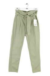 Pantalon droit Sézane Turquoise en Coton, taille M - Seconde Main