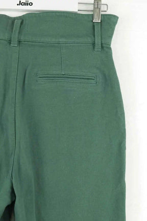 Pantalon droit Sézane Vert en Coton