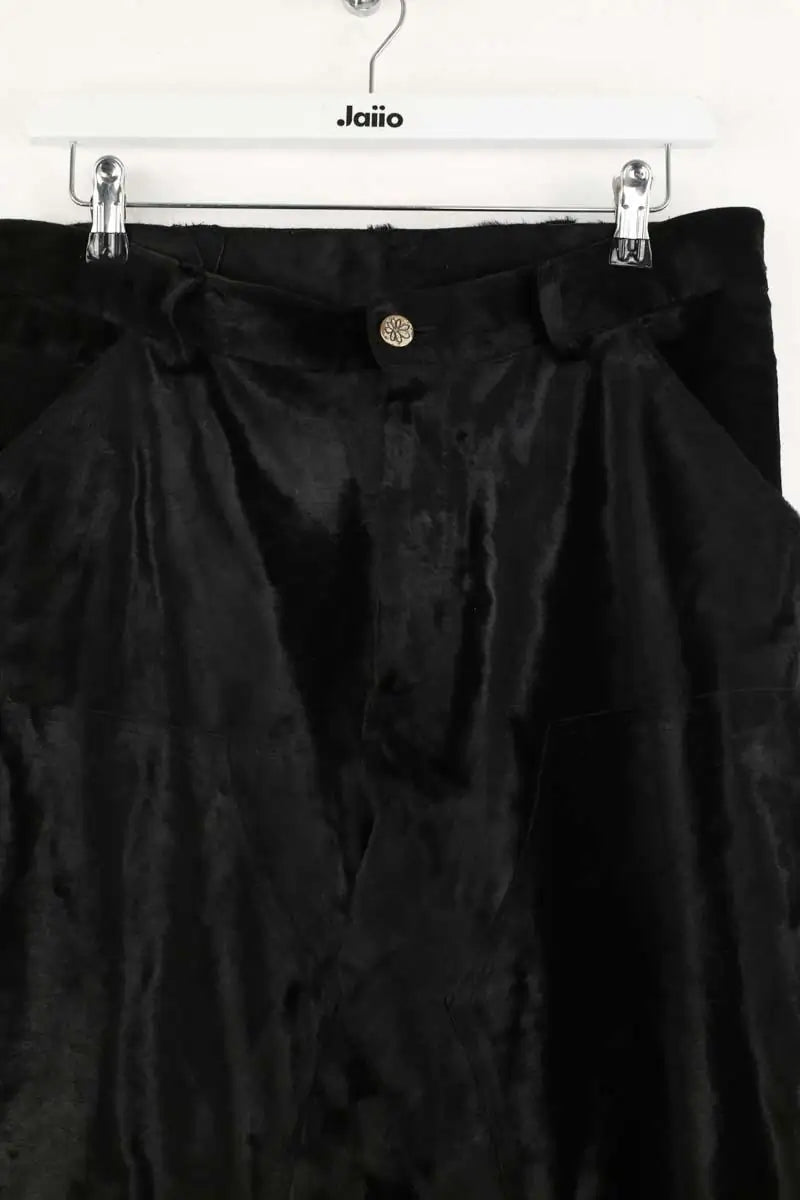 Pantalon droit Sky High Farm Noir en Fourrure