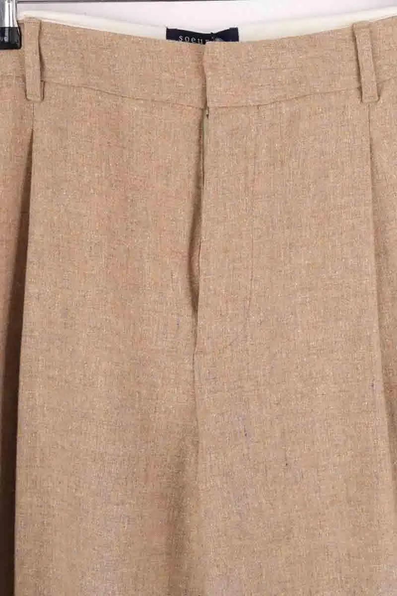 Pantalon droit Soeur Marron en Laine