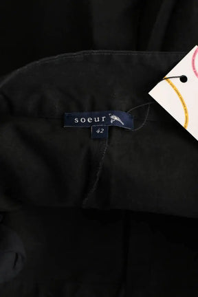 Pantalon droit Soeur Noir en Coton
