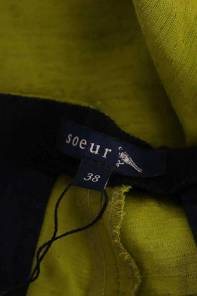 Pantalon droit Soeur Vert en Lin