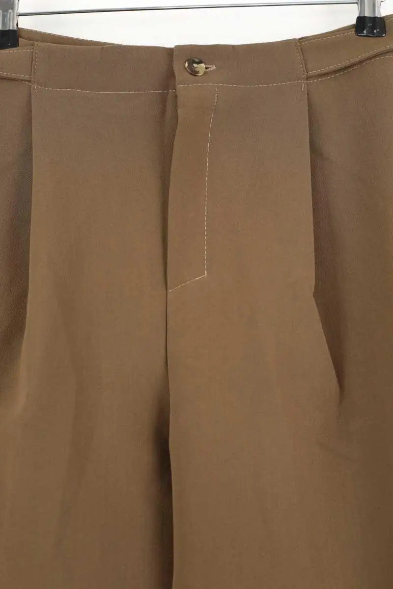 Pantalon droit Songe Lab Marron en Polyester