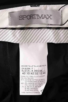 Pantalon droit Sportmax Noir en Coton