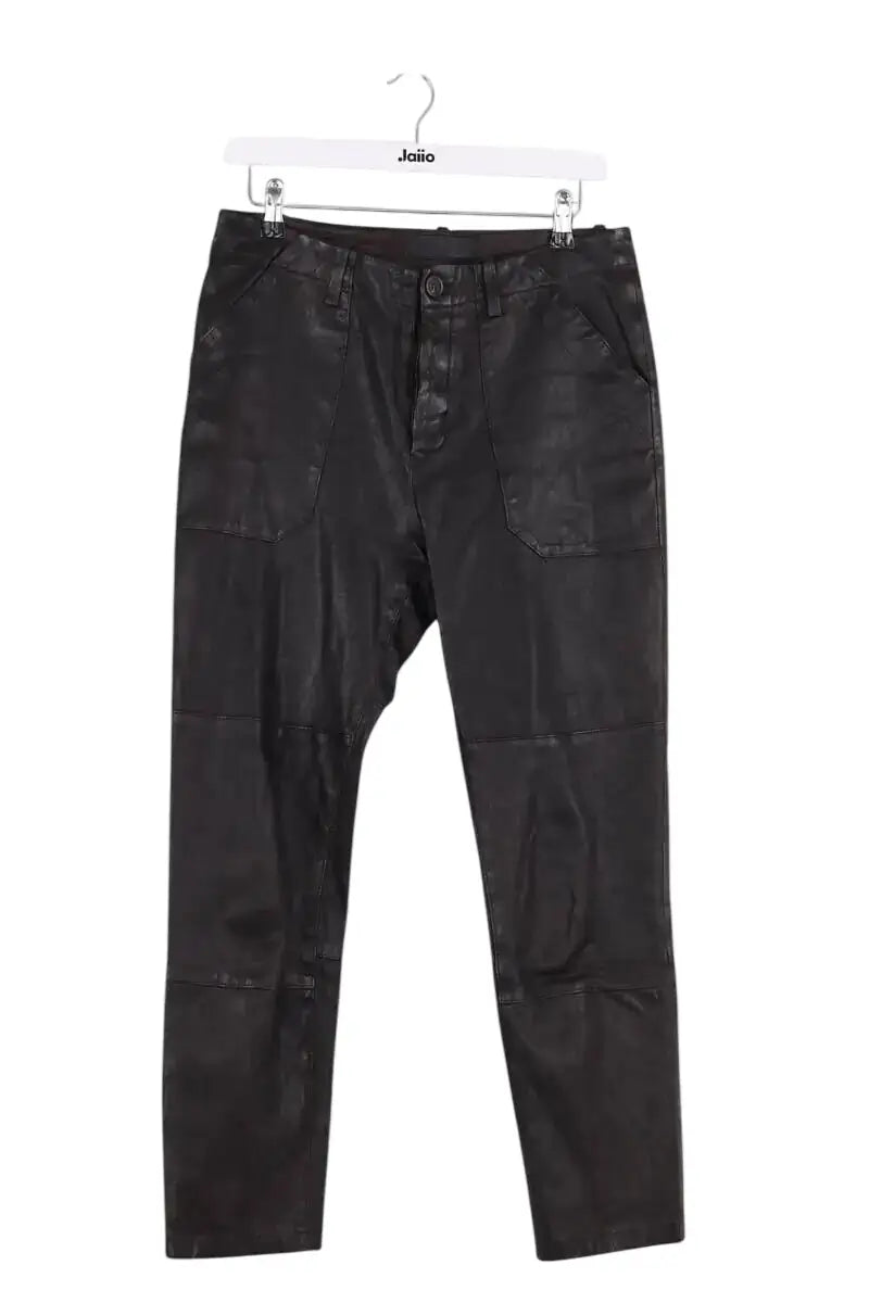 Pantalon droit SPRWMN Marron en Cuir, taille L - Seconde Main