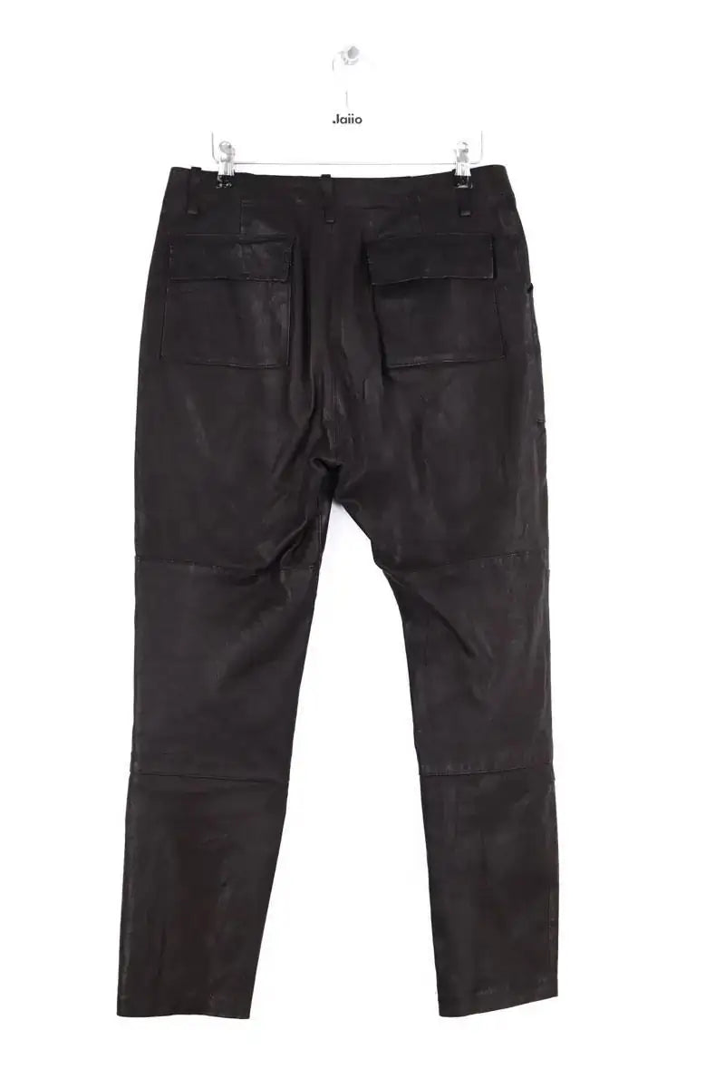 Pantalon droit SPRWMN Marron en Cuir