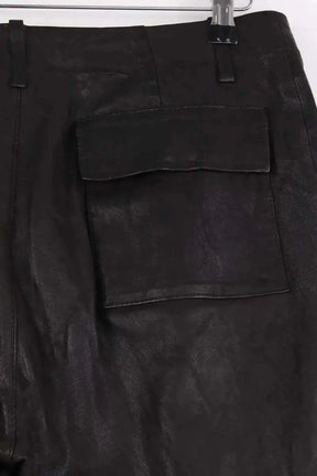 Pantalon droit SPRWMN Marron en Cuir